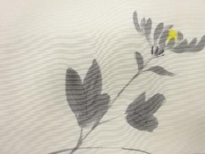 アンティーク　作家物　手描き菊模様名古屋帯